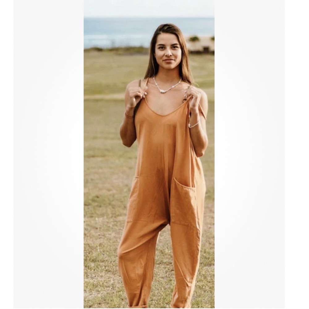 Free People FP Movement Hot Shot Jumpsuit Small Relaxed Boho Lounge
